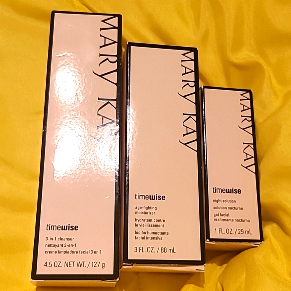 Mary Kay 3-in-1 cleanser, Age fighting moisturizer & night solution